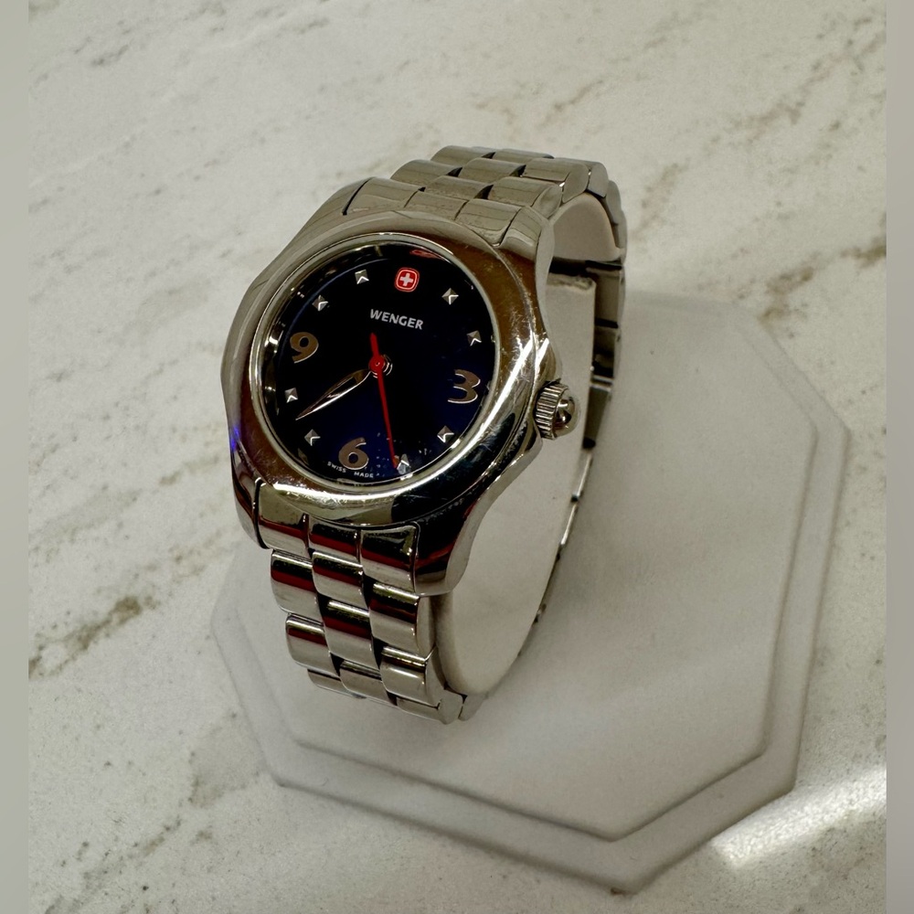 Wenger Swiss Made Stainless Steel Women’s Watch | Blue Dial | New Battery ⌚✨